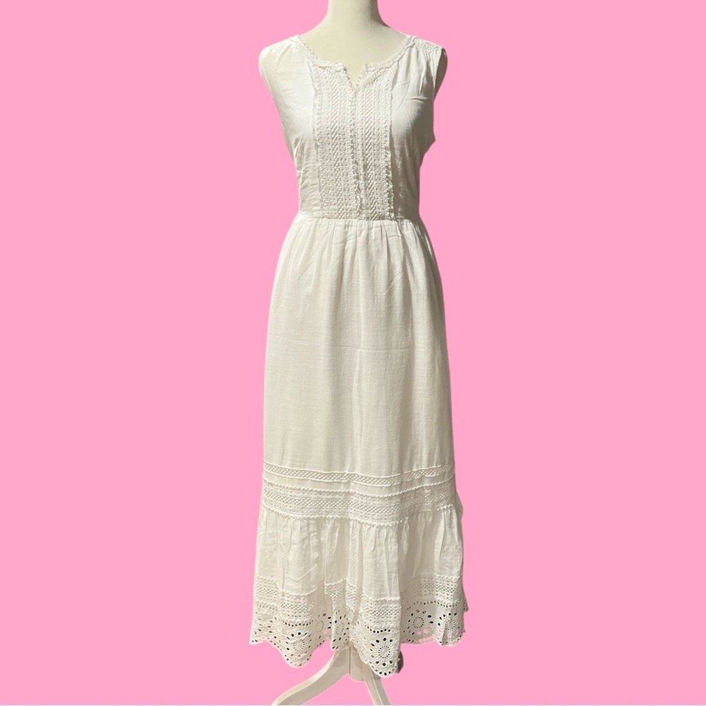 TALBOTS White Sleeveless Dress, EUC, Size 4